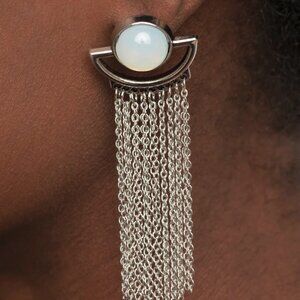 Paparazzi Jewelry Accessories - Opal Oracle - White Earrings - Vintage